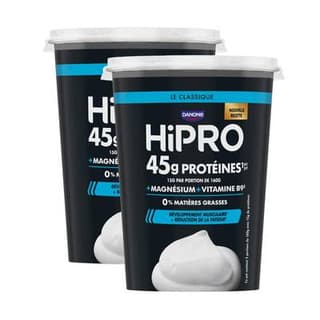 HiPRO Yaourt nature protéiné, Lot de 2x480g