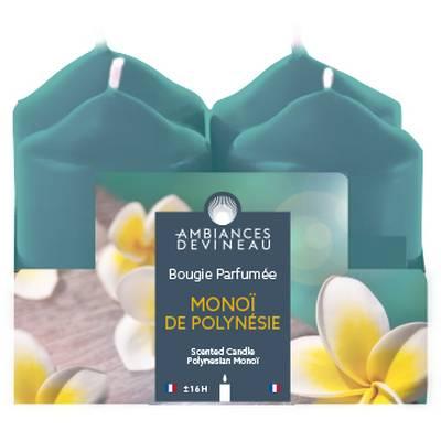 3482356614587 - Ambiances Devineau - 4 bougies parfum Monoï de Polynésie