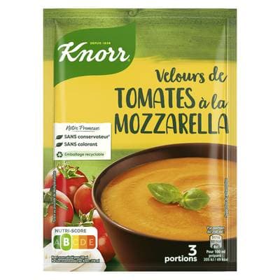 Knorr Soupe Velours de tomates à la mozzarella déshydratée, 96g