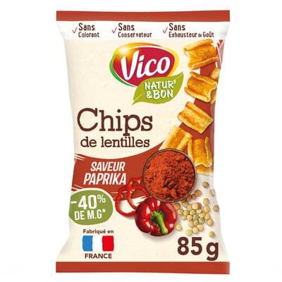 Vico Chips de lentille saveur paprika, 85g