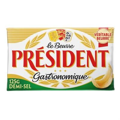 Président Beurre demi sel plaquette 80%mg, 125g