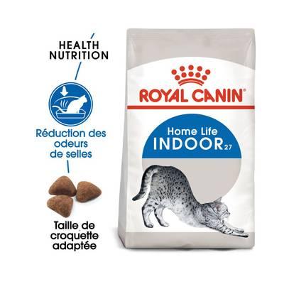 3182550784399 - Royal Canin - Croquettes Indoor 27 Réduction odeur des selles pour Chat Adulte d'Intérieur
