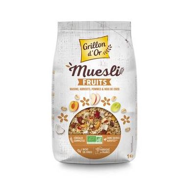 Grillon Or Muesli aux Fruits BIO, 1Kg