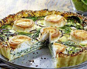 Tarte aux épinards et chèvre
