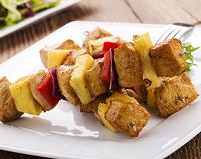 Brochettes de poulet à l'ananas
