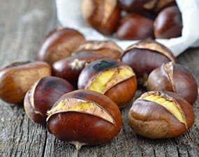 Châtaignes rôties au four