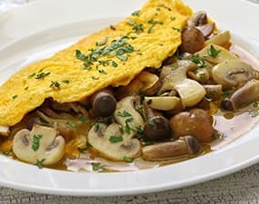 Omelette aux champignons