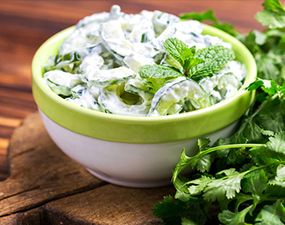 Raïta de concombre à la menthe