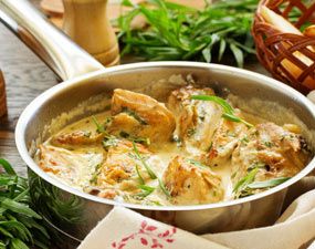 Poulet au Champagne et à l'estragon