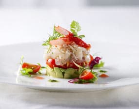 Tourteau au céleri en millefeuilles