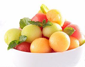 Duo de billes de melon et pastèque