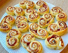 Feuilletés palmiers jambon boursin