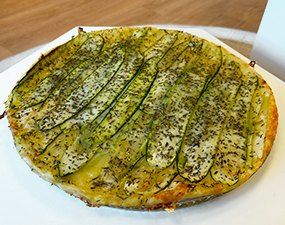 Tarte fine courgettes chèvre