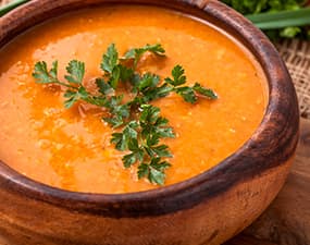 Velouté de lentilles corail