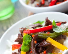 Bœuf sauté aux poivrons