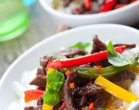 Bœuf sauté aux poivrons