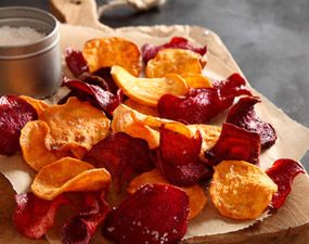 Chips de légumes bio au four