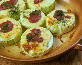 Courgettes façon pizza