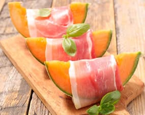Salade de melon et jambon de parme