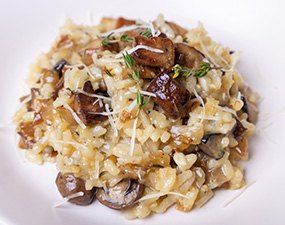Risotto poulet champignons