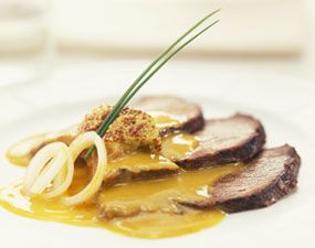 ROTI DE PORC AU COULIS DE MANGUE