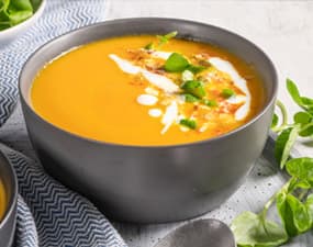 Soupe de carottes aux noisettes