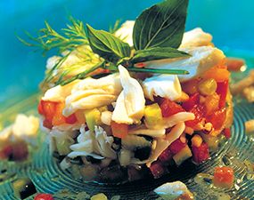 Tartare coloré au crabe