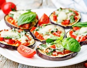 Pizza sur aubergine