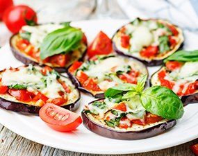 Pizza sur aubergine