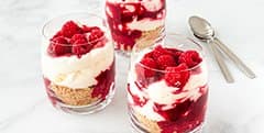 Verrines framboises et spéculoos